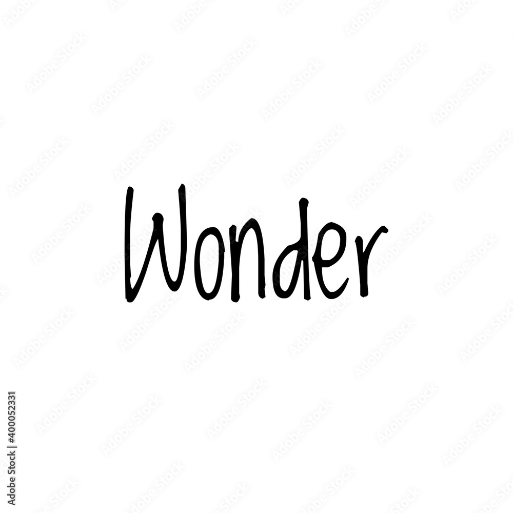 ''Wonder'' Lettering