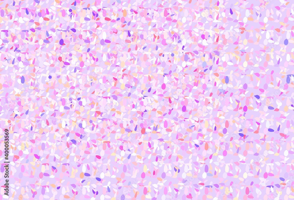 Light Pink, Yellow vector background with bubbles.