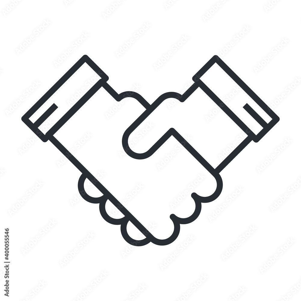 Handshake in the form of heart. Agreement, support, union symbol. Handshake in the form of heart. Agreement, support, union symbol.