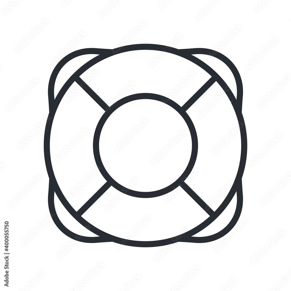 Lifebuoy flat icon isolated on white background. Lifebuoy flat icon isolated on white background.