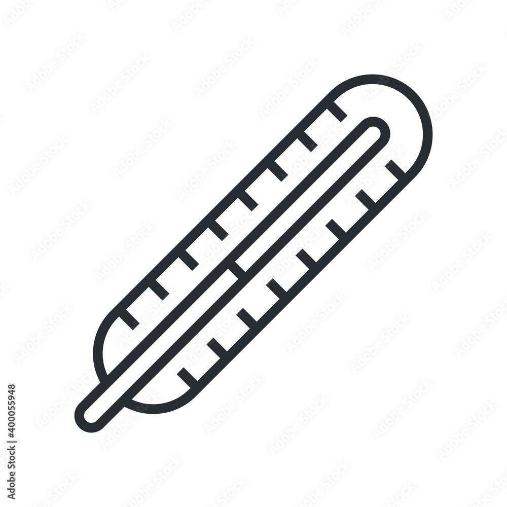 Medical thermometer icon on white background. Vector illustration. Medical thermometer icon on white background. Vector illustration.