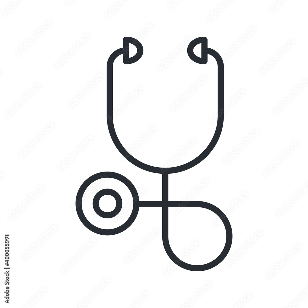 Stethoscope icon isolated on white background. Medical tool, healthcare concept. Stethoscope icon isolated on white background. Medical tool, healthcare concept.