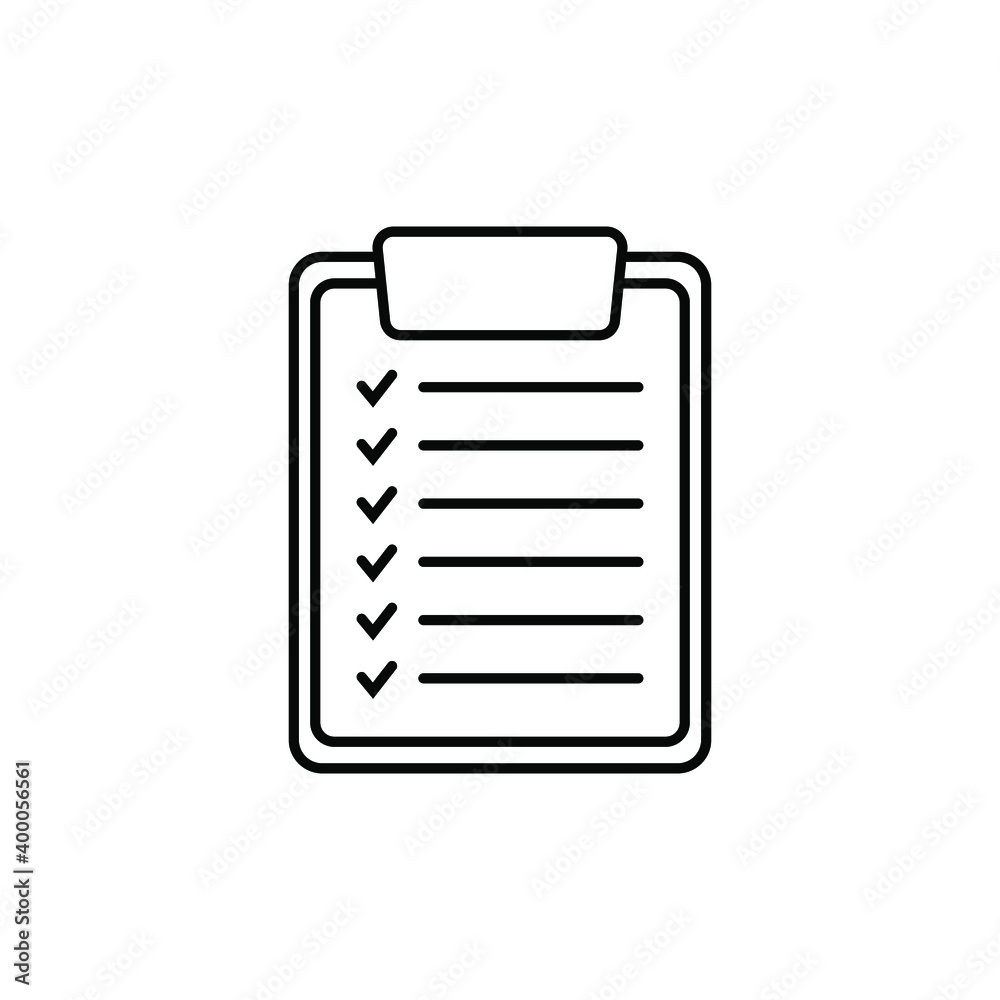 Clipboard with checklist icon, symbol for web site and app design. Vector illstration. Clipboard with checklist icon, symbol for web site and app design. Vector illstration.