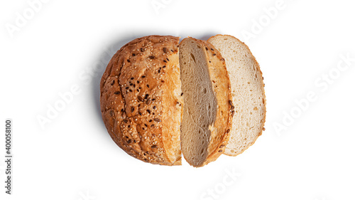 Bread on a white background. High quality photo