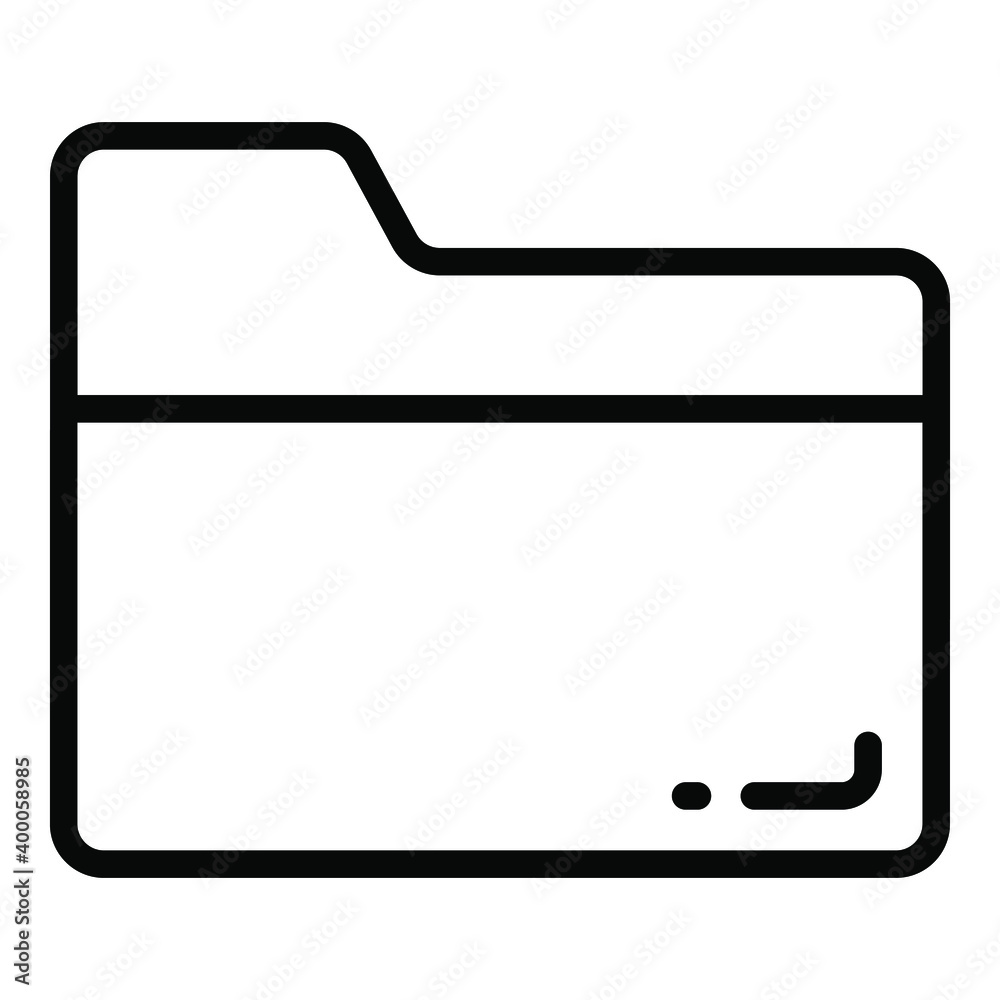 folder line icon, school and education icon	