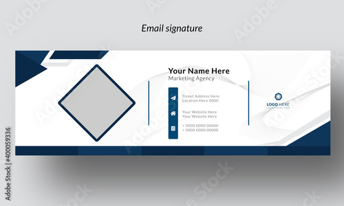 Modern corporate email signature  template