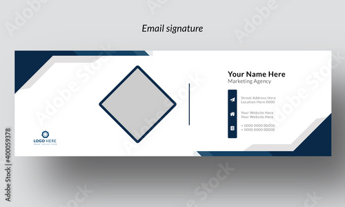 Modern corporate email signature  template
