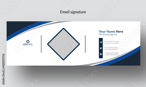 Modern corporate email signature  template