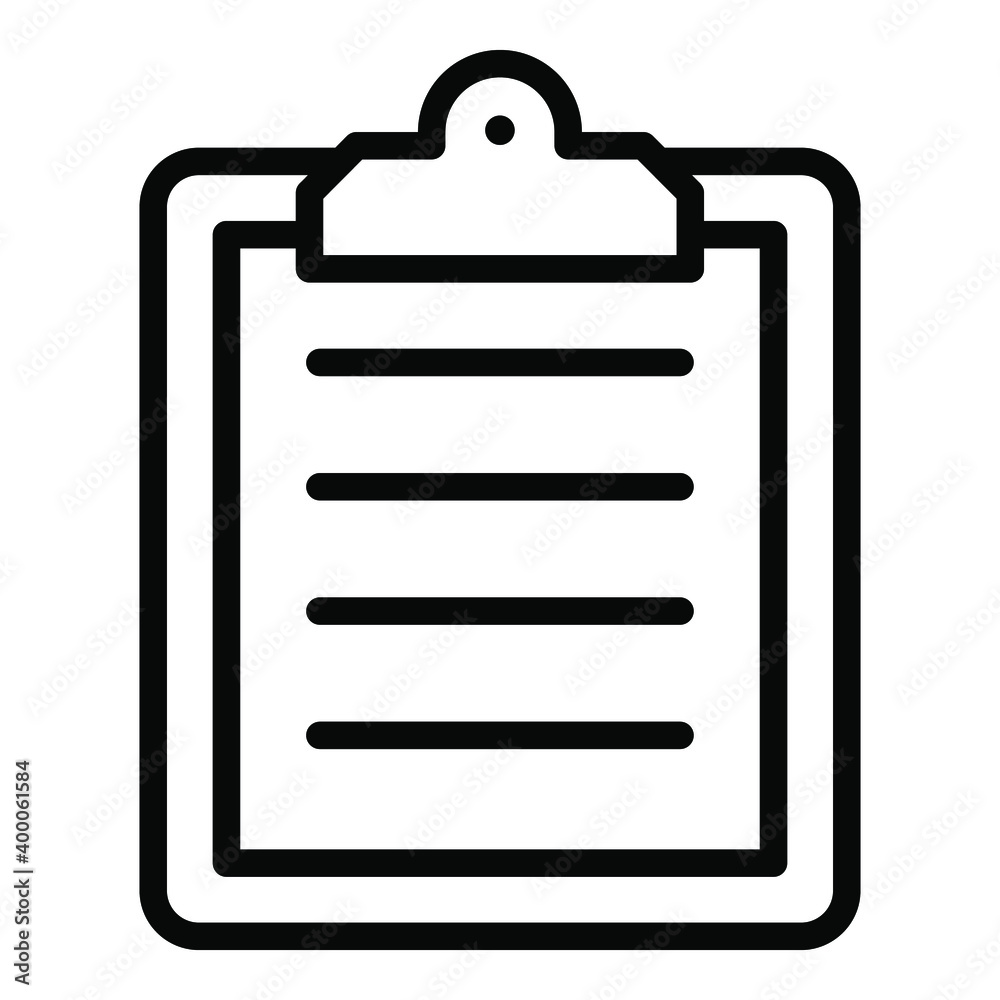 clipboard line icon, school and education icon clipboard line icon, school and education icon