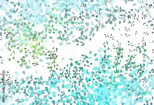 Light Green, Yellow vector backdrop with abstract shapes.