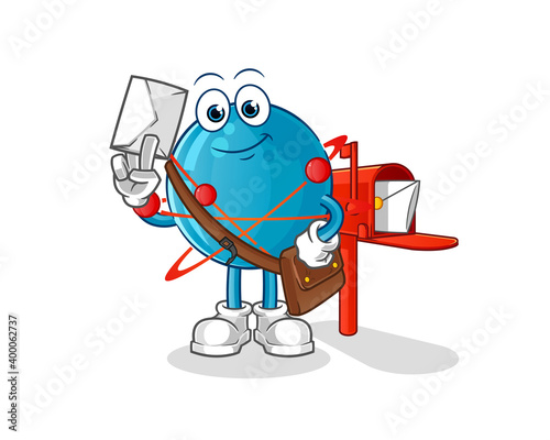atom postman vector. cartoon character