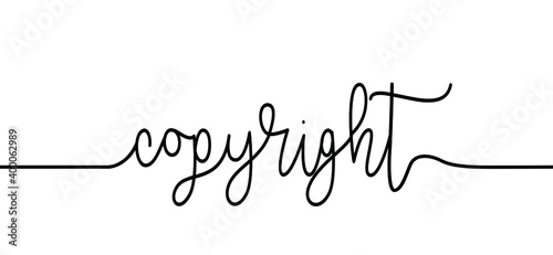 Definition of the word Copyright in a dictionary. This is the exclusive right of the maker of a work to publish or reproduce that work. Flat vector sign. Close up, macro of the word copyright law day.