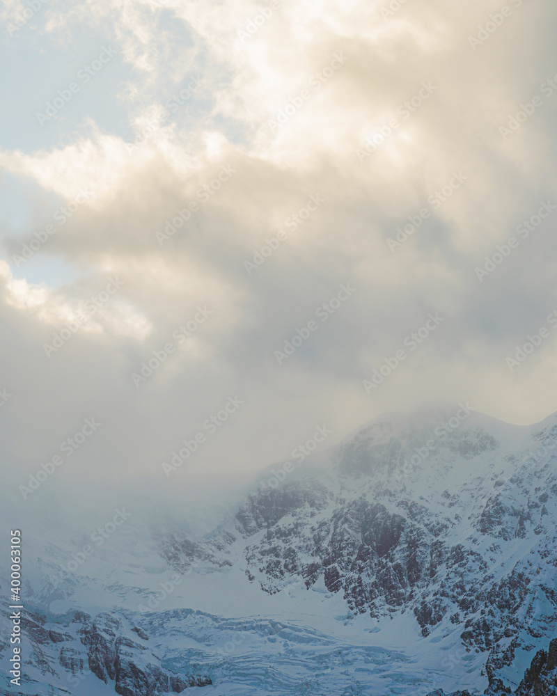 clouds over the mountains