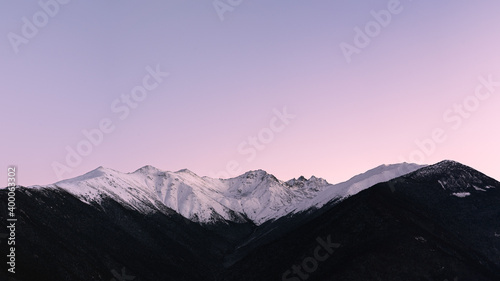 twilight over the mountains