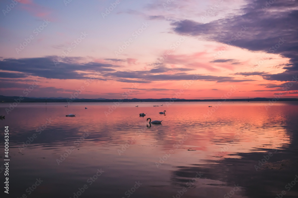 sunset on the Lake Constance sunset on the Lake Constance