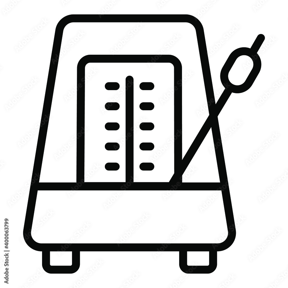 metronome line icon, school and education icon metronome line icon, school and education icon