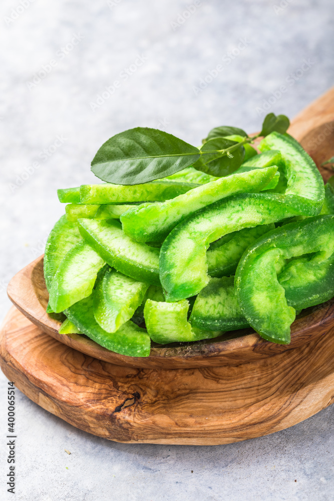 candied fruits from Pamela, delicacy beautiful green candied fruits from Pamela, delicacy beautiful green