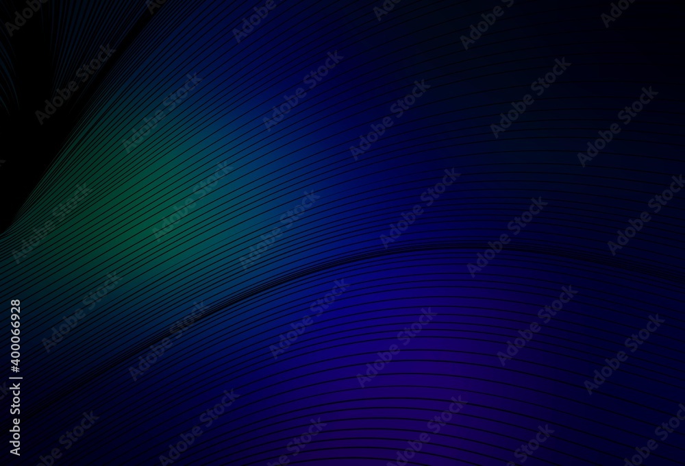 Dark Blue, Green vector pattern with bent lines. Dark Blue, Green vector pattern with bent lines.