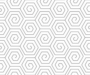 Crédence de cuisine Hexagone patrons Carrelage hexagonal moderne vectoriel  © alla_ko