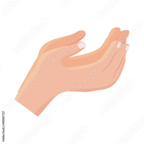 hands human receiving isolated icon