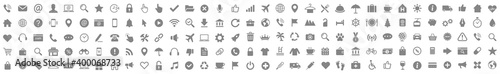 Icons set. Business Shopping Finance Tourism Web icons collection. Vector