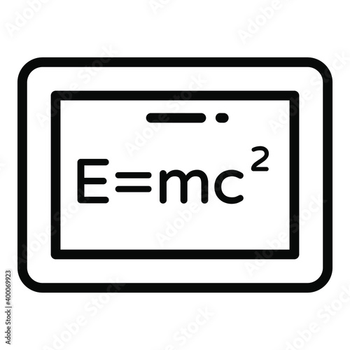formula board line icon, school and education icon	