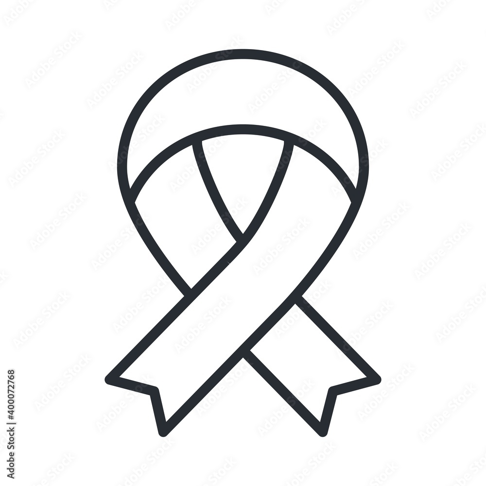 Awareness ribbon sign. Support for people with disease concept. Vector illustration. Awareness ribbon sign. Support for people with disease concept. Vector illustration.