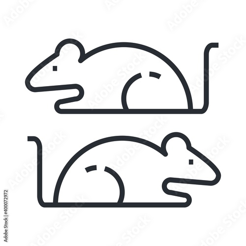 Lab rats icon, guinea pig symbol.