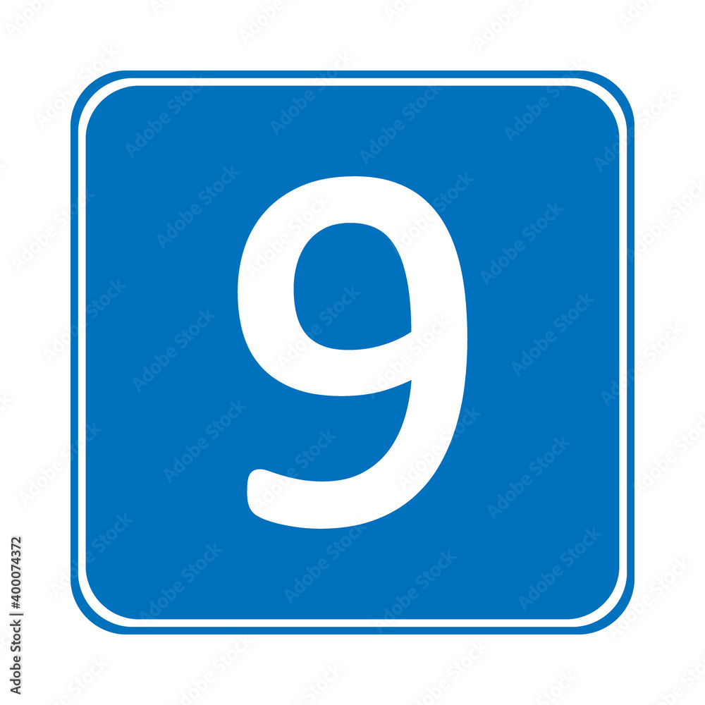 Obraz premium Number nine button.
