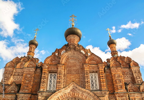 Kazan Cathedral in the ancient Kazan Amvrosievskaya desert photo