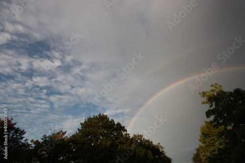rainbow in corner of photo