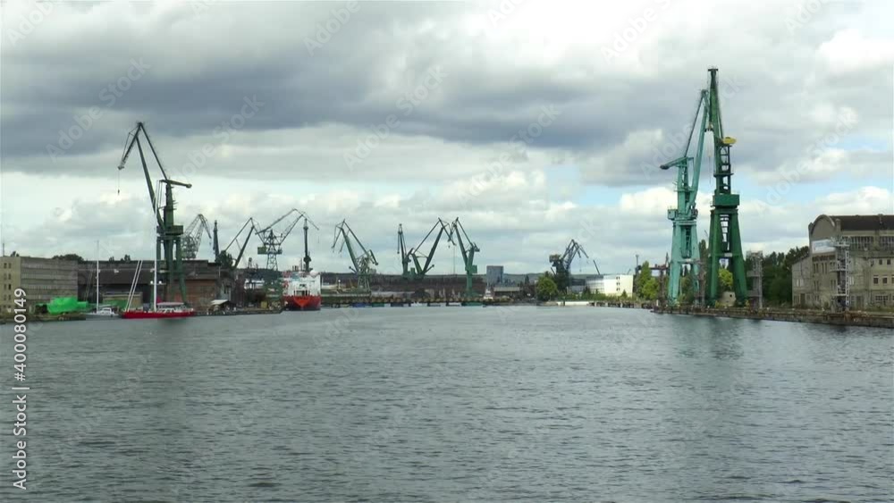Ships and loading equipment at the Port of Gdansk, Poland. Ships and loading equipment at the Port of Gdansk, Poland.