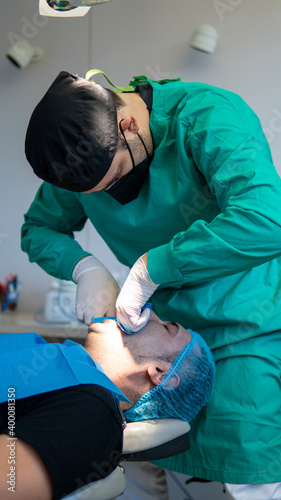 Dentist at work