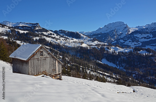 Winterlandschaft auf dem Vorder Oberberg ob Illgau, Kanton Schwyz © Waldteufel