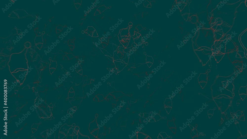 Sagome di Babbo Natale disegno su sfondo verde scuro.
