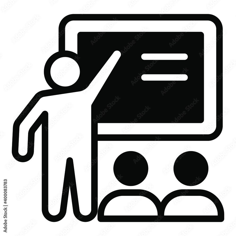 lecture glyph icon, school and education icon lecture glyph icon, school and education icon