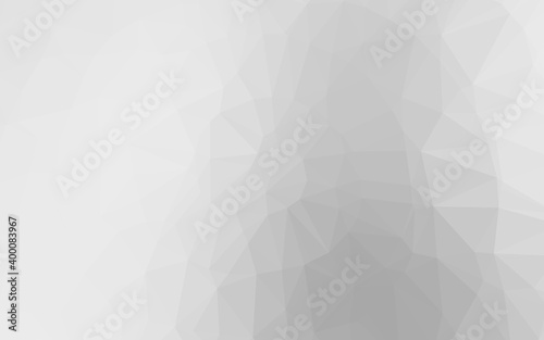 Light Silver  Gray vector blurry triangle pattern.