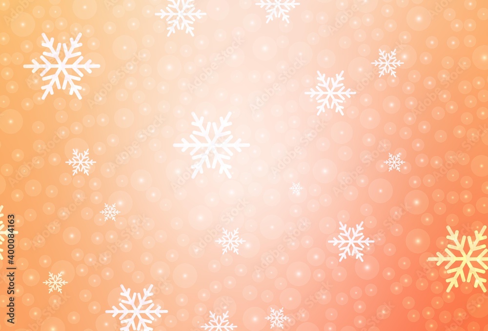 Light Orange vector backdrop in holiday style.