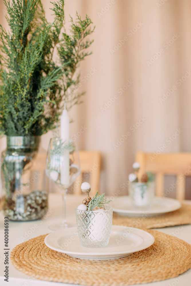 Christmas festive table house decor interior elegant Christmas festive table house decor interior elegant