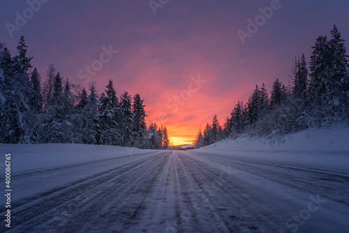 Straße in Finnland
