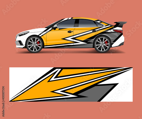 abstract stripe for racing car wrap  sticker  and decal design vector.