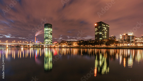 Frankfurt Skyline am Abend 2020  photo