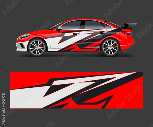 Racing car wrap design. wrap design for custom sport car.