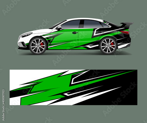 Racing car wrap design. wrap design for custom sport car.