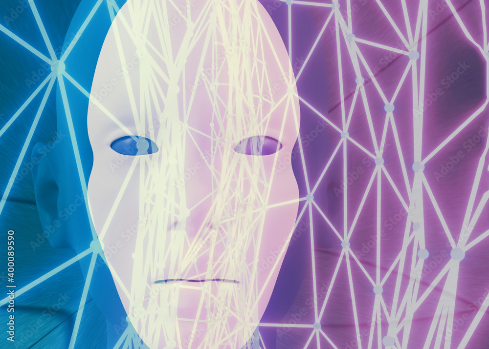 Artificial Intelligence Robot Face Futuristic Background Hi Tech Concept 3d Illustration Artificial Intelligence Robot Face Futuristic Background Hi Tech Concept 3d Illustration