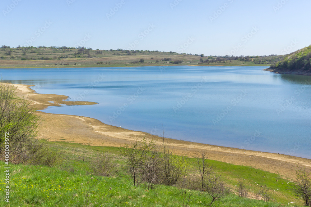 Spring landscape of Krapets Reservoir, Bulgaria