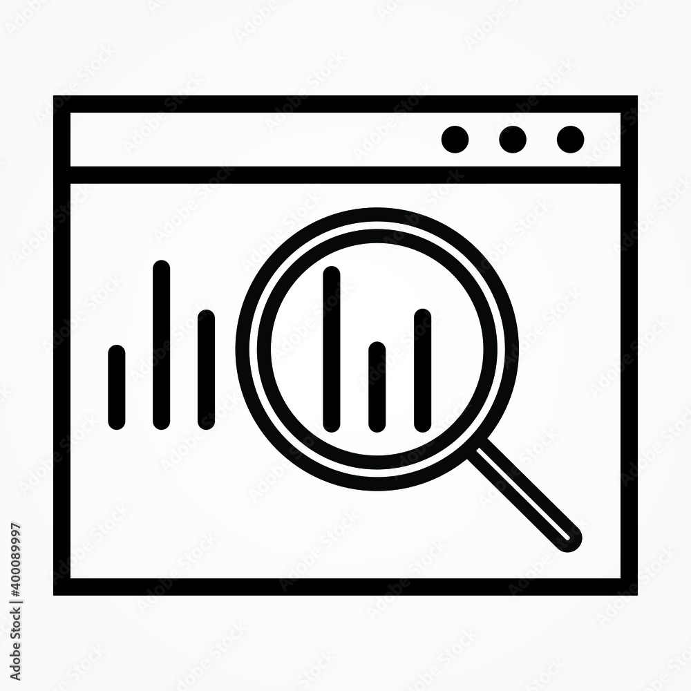 Icon Statistical Data search to Analysis chart diagram flow graph graphic design Icon Statistical Data search to Analysis chart diagram flow graph graphic design