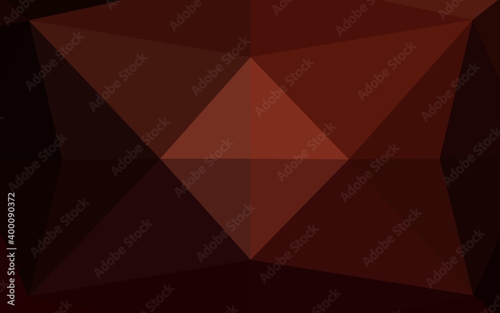 Dark Red vector polygon abstract background. Dark Red vector polygon abstract background.