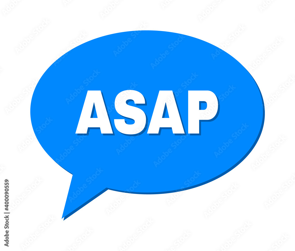 Chat ASAP Colored Cloud Frame. ASAP caption is located inside colored cloud with shadow. Vector quote tag inside chat frame. Chat ASAP Colored Cloud Frame. ASAP caption is located inside colored cloud with shadow. Vector quote tag inside chat frame.