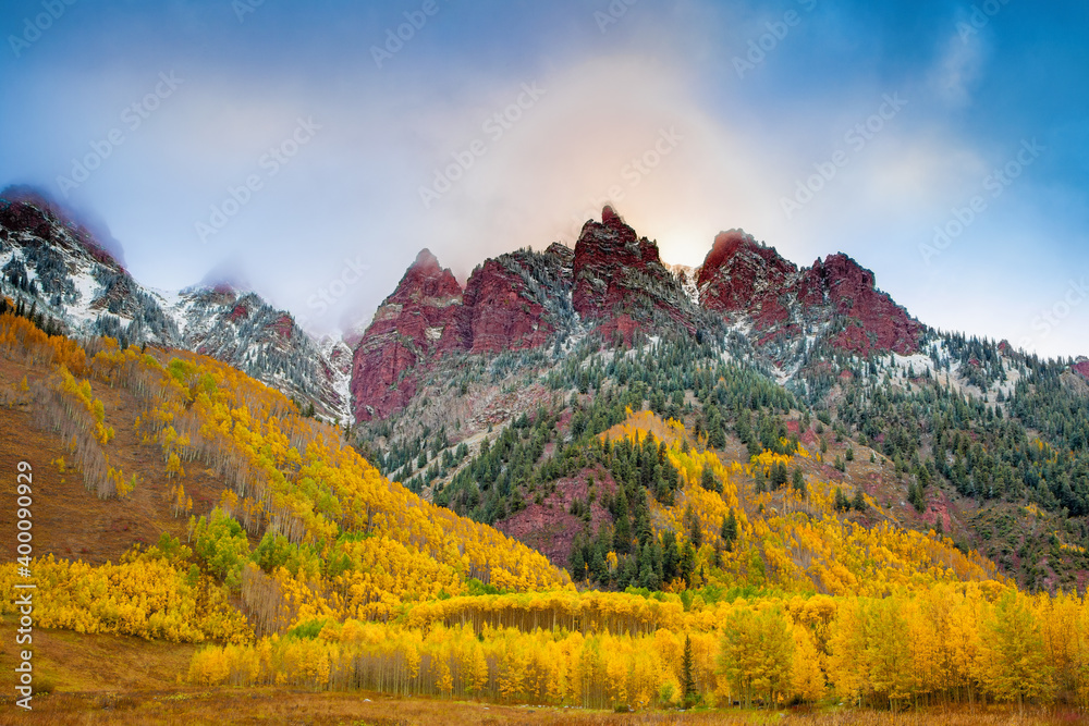 Maroon Bells–Snowmass Wilderness of White River National Forest in the autumn